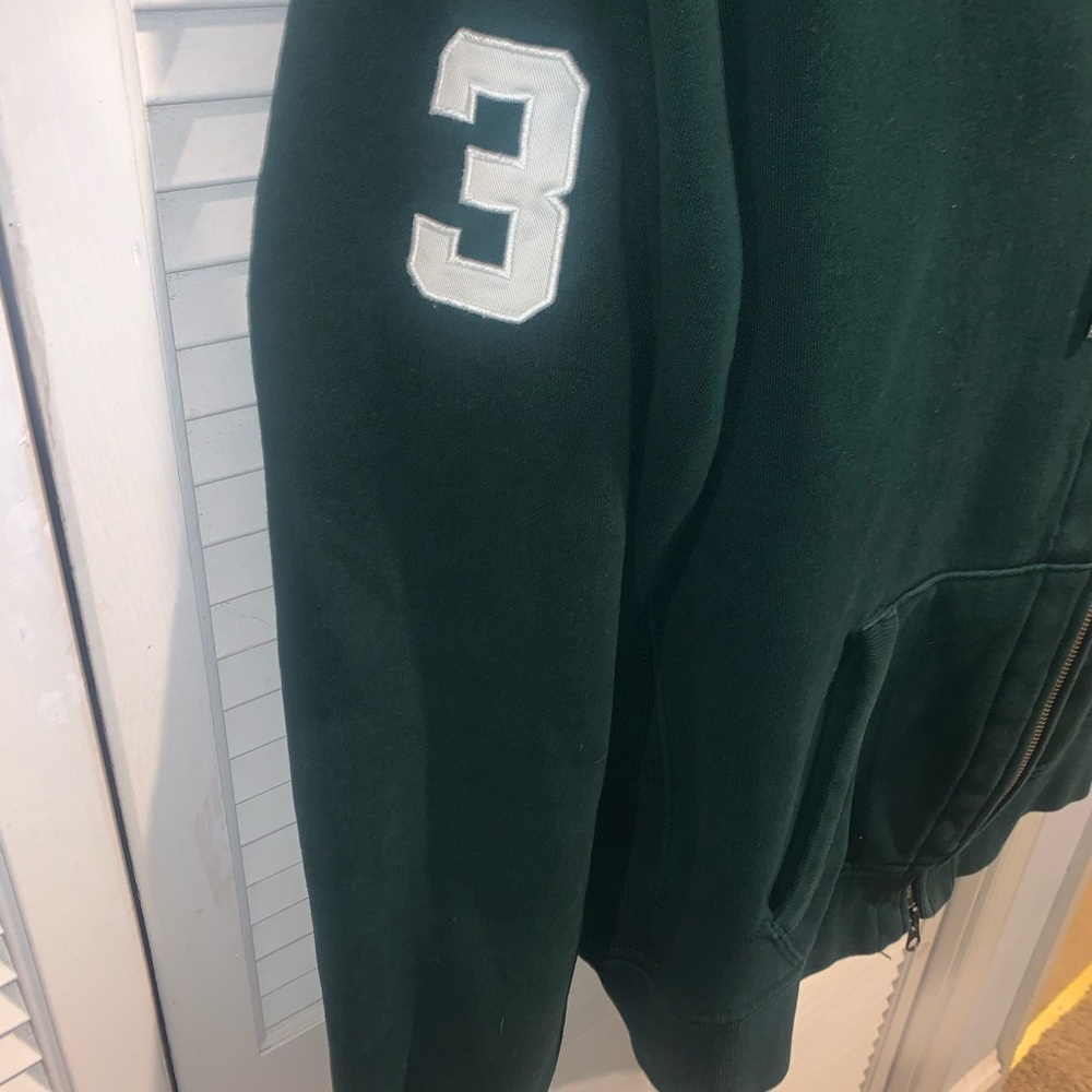 Vintage 90s Ralph Lauren Polo Hoodie zip up Men’s Green XL - Picture 7 of 9
